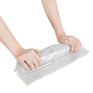 Hand Pressing Travel Plastic Vacuum Storage Bag Roll up Vacuum Space Saver Bag