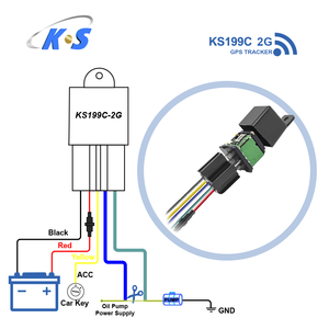 GPS-<span class=keywords><strong>Tracking</strong></span>-Gerät für Autos icherheit für Fahrzeugs ysteme mit ACC-Zünd erkennungs relais KS199C 4-Draht-GPS-Tracker - Product Image 5