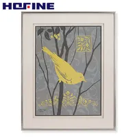 कला आधुनिक पक्षियों सजावटी पेंटिंग सार प्लास्टिक फ्रेम चित्रकला 16x20inch