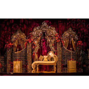 Modern Wedding Stage Metal Back <b>Frames</b> Props Elegant Wedding Stage Metal <b>Backdrop</b> Panels Stylish Wedding Golden Metal Back <b>Frame</b> - Product Image 1