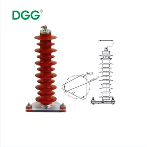 DGG ngoài trời 33kv 42kv 51kv chiếu sáng sét tăng <span class=keywords><strong>arrester</strong></span> Composite Áo khoác arrestor cạnh tranh sét nối đất - Product Image 1