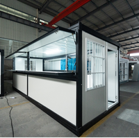 Maison préfabriquée en conteneur de 20 pieds pour usage résidentiel, boutique, maisons pliables personnalisées à installation rapide avec panneaux sandwich