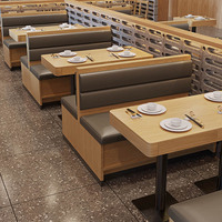 Ensemble table et chaises multifonctionnel en bois massif de style minimaliste moderne pour restaurant commercial, café, salon de thé et restaurant de fondue
