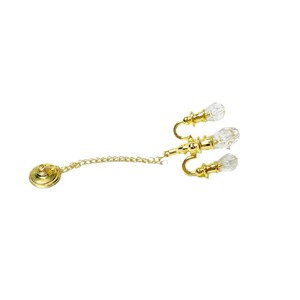 Oyuncak Ev 1/12 Ölçekli Mini Altın Gümüş Kristal Avize Lamba Modeli Plastik OPP Poşet - Product Image 6