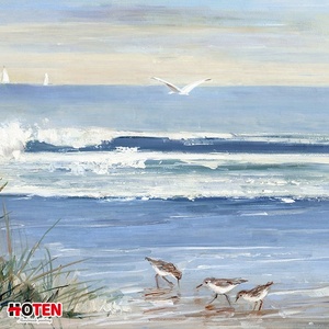 Grande <span class=keywords><strong>peinture</strong></span> à l'huile moderne et simple sur toile, peinte à la main, ciel bleu et <span class=keywords><strong>oiseaux</strong></span> marins, pour décoration murale <span class=keywords><strong>de</strong></span> salon - Product Image 5