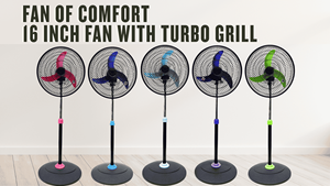 Multifunctional Stand <b>Fan</b> Electric Height Adjustable <b>Pedestal</b> 16 Inch Turbo Grill 3 Plastic Blade 110V - Product Image 2