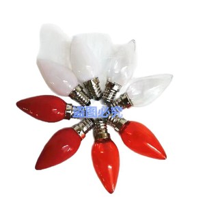 LED <b>Candle</b> Light Bulb <b>Red</b> And Clear E14 Base For Altar Decoration - Product Image 4