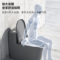 WC monobloc en céramique émaillée, chasse d'eau Tornado, gris