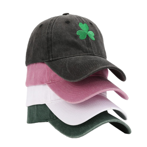 Gorra de Béisbol Lyprerazy Estilo Americano Vintage de 6 Paneles en Verde Irlandés con Diseño de Trébol Bordado para Parejas, Ajustable con Cierre Metálico - Product Image 4