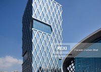 Revêtement de façade en pierre moderne de haute qualité Système de mur de verre en aluminium Murs rideaux architecturaux unifiés