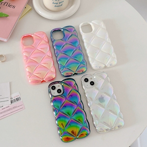 Caldo morbido TPU Laser <span class=keywords><strong>arcobaleno</strong></span> colore galvanico custodia del telefono Argyle <span class=keywords><strong>Cover</strong></span> per <span class=keywords><strong>Iphone</strong></span> 16 16pro Max 16e 16plus 15 14 13 - Product Image 2