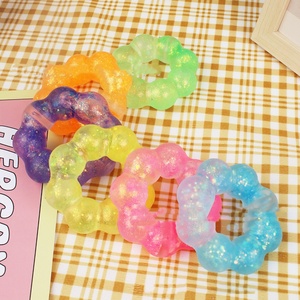 Nouveau bracelet <span class=keywords><strong>anti</strong></span>-<span class=keywords><strong>stress</strong></span> créatif en forme de beignet à paillettes, jouet à presser en caoutchouc souple TPR - Product Image 4