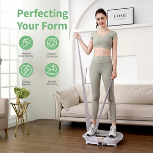 <span class=keywords><strong>Plateforme</strong></span> <span class=keywords><strong>vibrante</strong></span> verticale professionnelle avec écran LED et télécommande pour entraînement complet du corps à domicile - Product Image 4