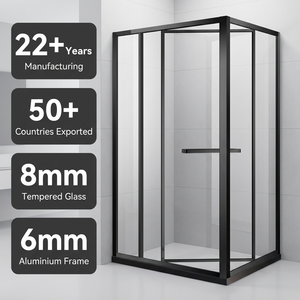 <span class=keywords><strong>Cabine</strong></span> de <span class=keywords><strong>douche</strong></span> de luxe avec <span class=keywords><strong>porte</strong></span> coulissante rectangulaire en verre trempé de 8 mm et cadre en aluminium brossé de 6 mm pour salle de bain d'hôtel - Product Image 1