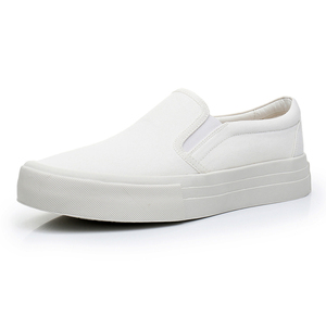 <span class=keywords><strong>Zapatillas</strong></span> de Lona <span class=keywords><strong>Blancas</strong></span> y Negras Estilo Slip-On OEM, Zapatos para Caminar para <span class=keywords><strong>Hombre</strong></span> y Mujer - Product Image 5