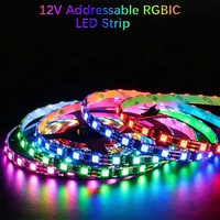 Bandes lumineuses LED RGB programmables adressables DC12V WS2815 30/60/144 LED/m, en cuivre, découpables, IP67