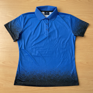Polo pour homme à manches courtes en tricot dégradé bleu, vêtements de sport décontractés, OEM - Product Image 1