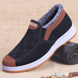 Consegna rapida vendita calda fodera in pile piatto uomo economico stile da passeggio abbigliamento quotidiano causale stivali caldi invernali sneakers mocassini scarpe - Product Image 2