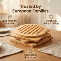 Meilleures ventes : Sets de table, dessous de plat et sous-verres en bambou, personnalisables, de haute qualité, antidérapants, isolants et résistants à la chaleur