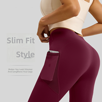 Pantalon de yoga taille haute pour femme Air Feel, effet push-up, avec poches latérales en maille fine, élastique, pour la course et les activités de gym