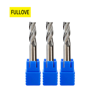 Fraise à queue en carbure monobloc 3 dents HRC55 HRC60 HRC65 pour acier inoxydable