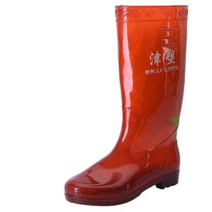 <span class=keywords><strong>Stivali</strong></span> <span class=keywords><strong>da</strong></span> <span class=keywords><strong>pioggia</strong></span> impermeabili in PVC di moda con tacco alto e altezza al ginocchio rosso lucido a buon mercato per lavoratore - Product Image 3
