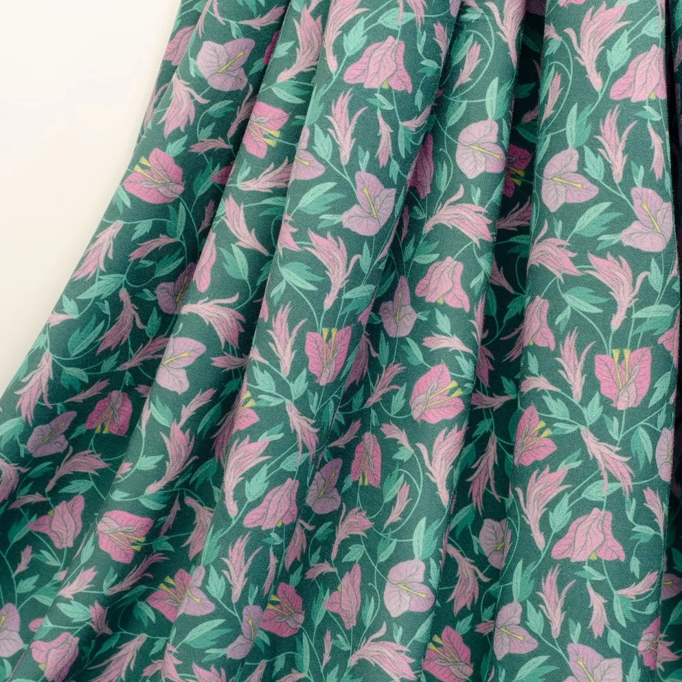 Y8113 # طباعة عالية الجودة جديدة من ألياف السيلولوز المعاد تدويرها قماش طبيعي وردي مع عطر الورد