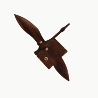 Boîte à musique électrique artisanale en noyer noir - Figurine Cygne Volant Poème - Ornement de table créatif