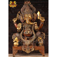 Maison et usine sur mesure grande taille Antique Ganesh Ganesha Statue fibre de verre résine dieu hindou bouddha décor religieux