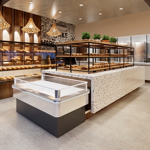 Professional Dessert Shop Design Cake <strong>Display</strong> Cabinet Glass <strong>Display</strong> Stand Cake <strong>Bread</strong> <strong>Display</strong> <strong>Showcase</strong> - Product Image 4