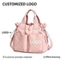 Sac en nylon de grande capacité, sac à main décontracté multi-poches, sac à bandoulière léger pour étudiants, sac de voyage quotidien pour femmes