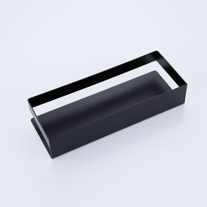 Toilet <strong>Shelf</strong> Wall <strong>Suction</strong> Type Matte Black Non Perforated <strong>Bathroom</strong> Storage Holder <strong>Shelf</strong> - Product Image 2