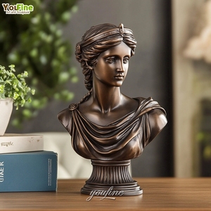 <span class=keywords><strong>Statue</strong></span> de buste d'<span class=keywords><strong>Artemis</strong></span> en bronze et cuivre grec classique, faite à la main - Product Image 5