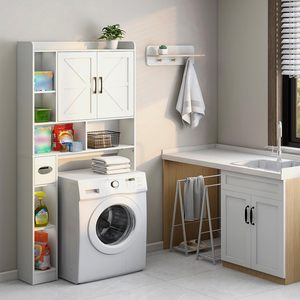 Mobiletto Salvaspazio <span class=keywords><strong>in</strong></span> PVC Effetto <span class=keywords><strong>Legno</strong></span> <span class=keywords><strong>da</strong></span> Posizionare Sopra il WC, Portasciugamani a Quattro Ripiani <span class=keywords><strong>da</strong></span> <span class=keywords><strong>Terra</strong></span> - Product Image 6