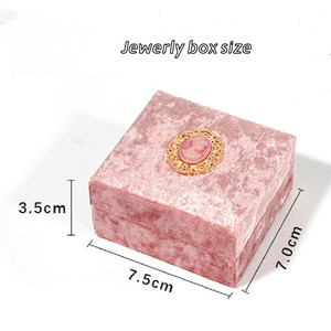 Perfect Quality Pink <b>Velvet</b> <b>Jewelry</b> <b>Boxes</b> Organizer Gift Packaging Luxury <b>Velvet</b> <b>Jewelry</b> Box - Product Image 2