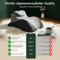 Oreiller ergonomique en mousse à mémoire de forme avec housse amovible pour couple, idéal pour la lecture et le sommeil (Kamasutra)