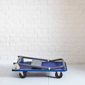 300 किलोग्राम भारी शुल्क फोल्डिंग बोरे ट्रक औद्योगिक गोदाम कार्ट हैंड ट्रॉली फोल्डेबल प्लेटफॉर्म कार्ट - Product Image 6