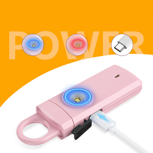 สัญญาณเตือนภัยส่วนบุคคลแบบชาร์จไฟได้ 130dB พร้อมไฟฉาย โทรฉุกเฉิน และส่งตำแหน่ง GPS ผ่าน SMS ไปยังเบอร์โทรศัพท์ - Product Image 3