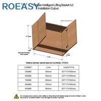 Système de rangement modulaire intelligent pour cuisine avec mécanisme de levage motorisé, solution de cuisine dissimulée pour la maison, armoire à levage intelligente