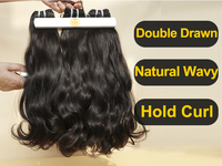 Lots de Cheveux Humains Bruts Birmans 100% Naturels, Ondulés, Double Trame, Vente en Gros Direct Usine