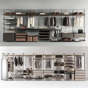 Armoire penderie sur mesure Ougoo Modèle 008 en alliage d'aluminium, colonne ouverte, pour dressing et <span class=keywords><strong>maison</strong></span> entière, style moderne et minimaliste - Product Image 3