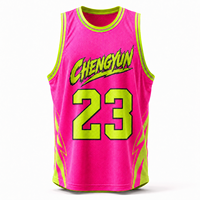 Maillot de basket oversize lumineux style streetwear pour festival, personnalisable