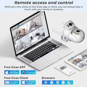 Chất lượng cao icsee 8MP PTZ điều khiển xoay ngoài trời an ninh <span class=keywords><strong>ip</strong></span> không dây wifi tự động theo dõi ống kính kép CCTV <span class=keywords><strong>Camera</strong></span> giám sát - Product Image 3