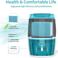 Déshumidificateur électrique miniature intelligent pour la maison, capacité de 120 pintes/24h, 20 pieds carrés. Écran LED à couverture totale, énergie