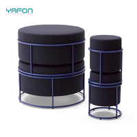 Banc pouf ovale en tissu design moderne, vente en gros d'usine, ensemble pour bureau, espace public, école-banc de canapé modulable