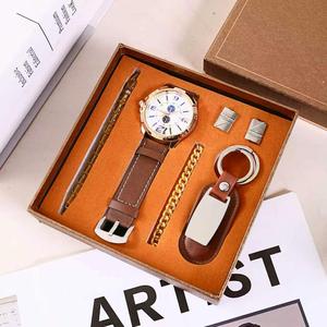 IStapromo Gifts Men's Fashion Watch Wallet Key Chain Perfume Set Father's Day Valentine's Day Birthday Gifts <b>Present</b> <b>Box</b> Luxury - Product Image 2