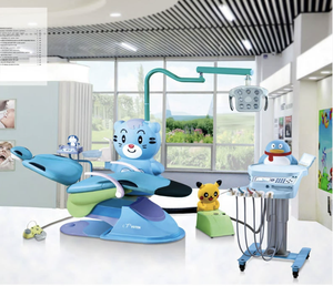 Fauteuil dentaire électrique pour enfants YSDEN-T80 en métal bleu avec unité pédiatrique - Product Image 5