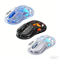 Souris de jeu sans fil GravaStar Mercury M2 2,4 GHz, 26 000 DPI, capteur PAW3395, design léger et évidé de 79 g, 5 boutons programmables