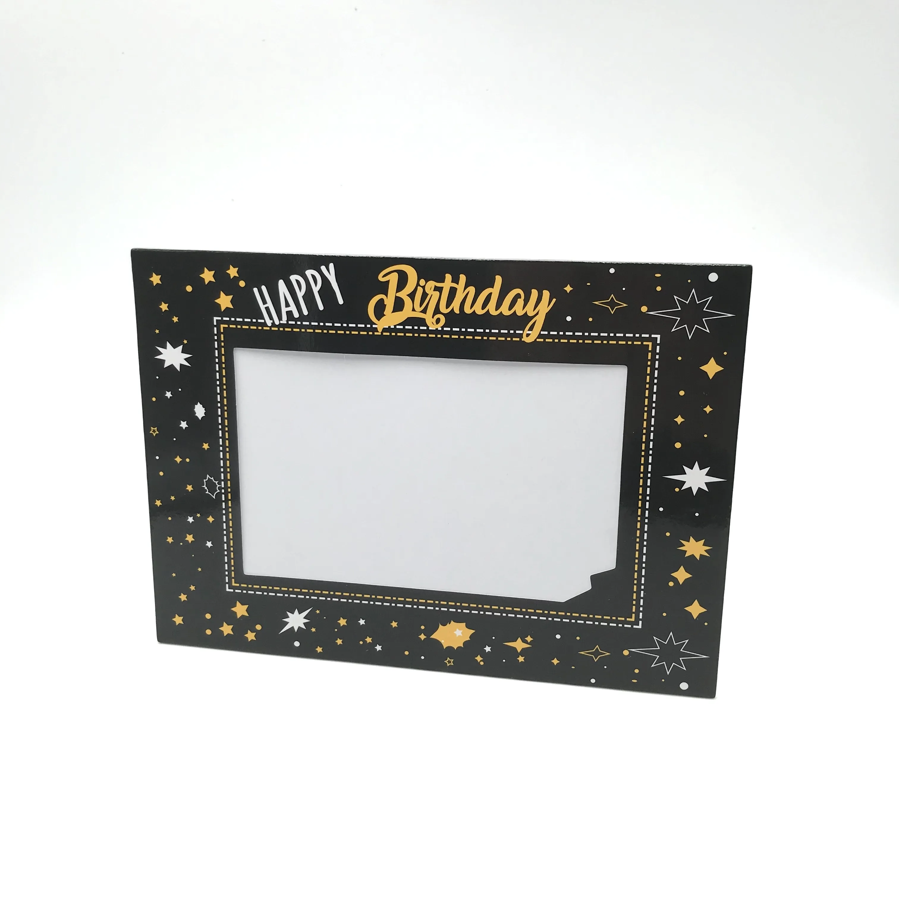 Good quality Happy birthday and Christmas Cardboard paper photo frame, 4x6 inch paper photo frames