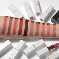 Brillo Labial Rojo Mate Personalizado de Marca Privada, Color Popular, Base de Brillo Labial Sexy, Resistente al Agua, Antiadherente, con Vitamina E y C, 2g